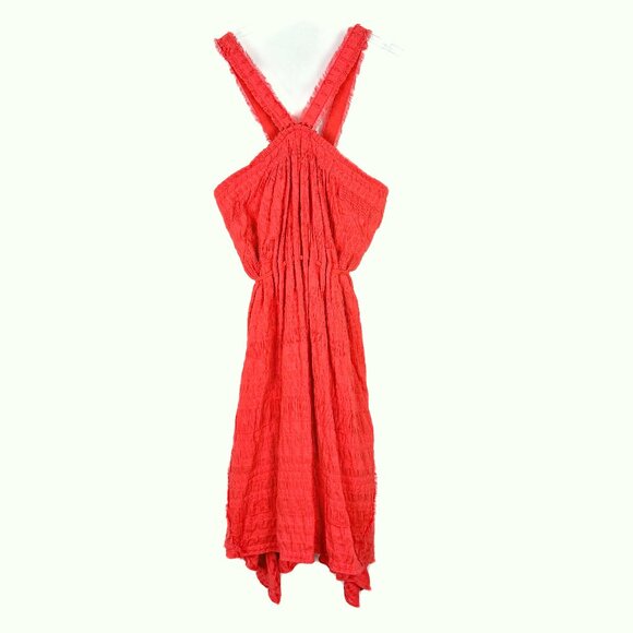 NWT Natori Summer Texture Eyelet Dress Mandarin Orange Size 10 NEW $795 - Picture 2 of 16